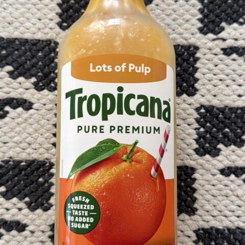 Tropicana Orange Juice No Pulp 32 fl oz — front of pack