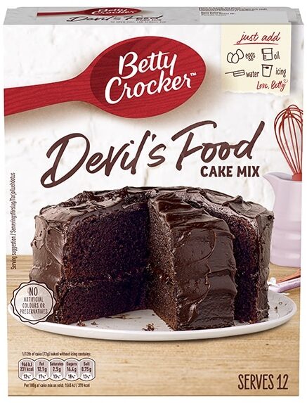 Betty Crocker Cake Mix Devils Food 13.25 oz — Front view