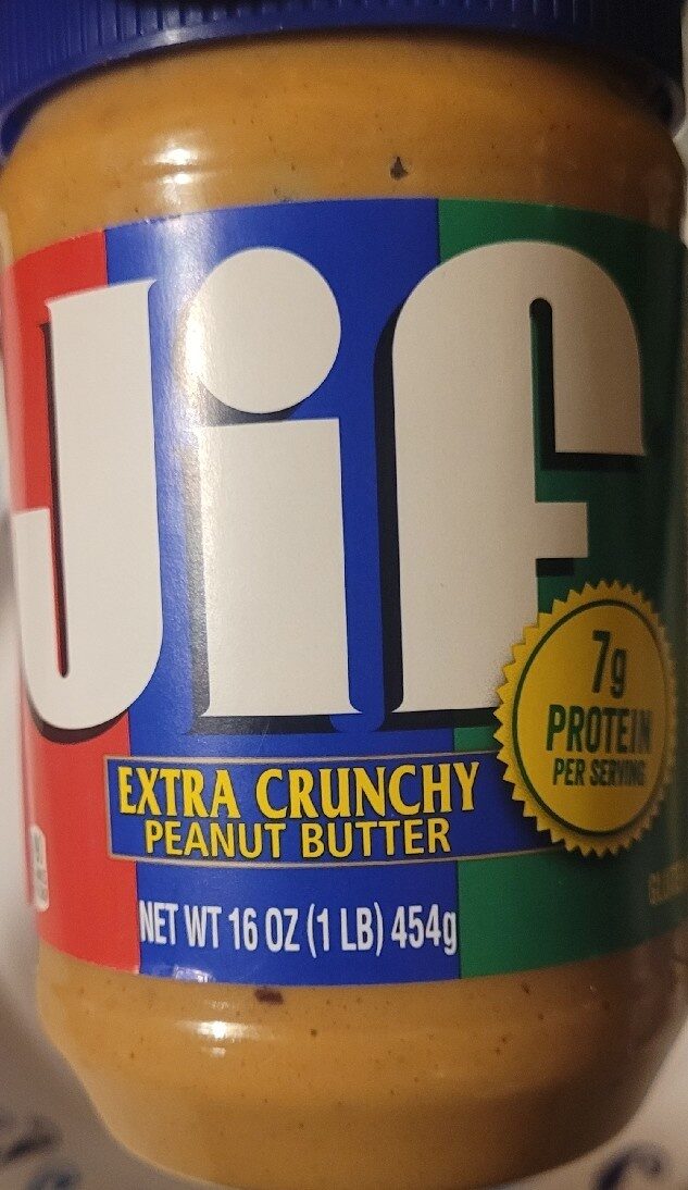 Jif Peanut Butter Crunchy 16 oz — Front view