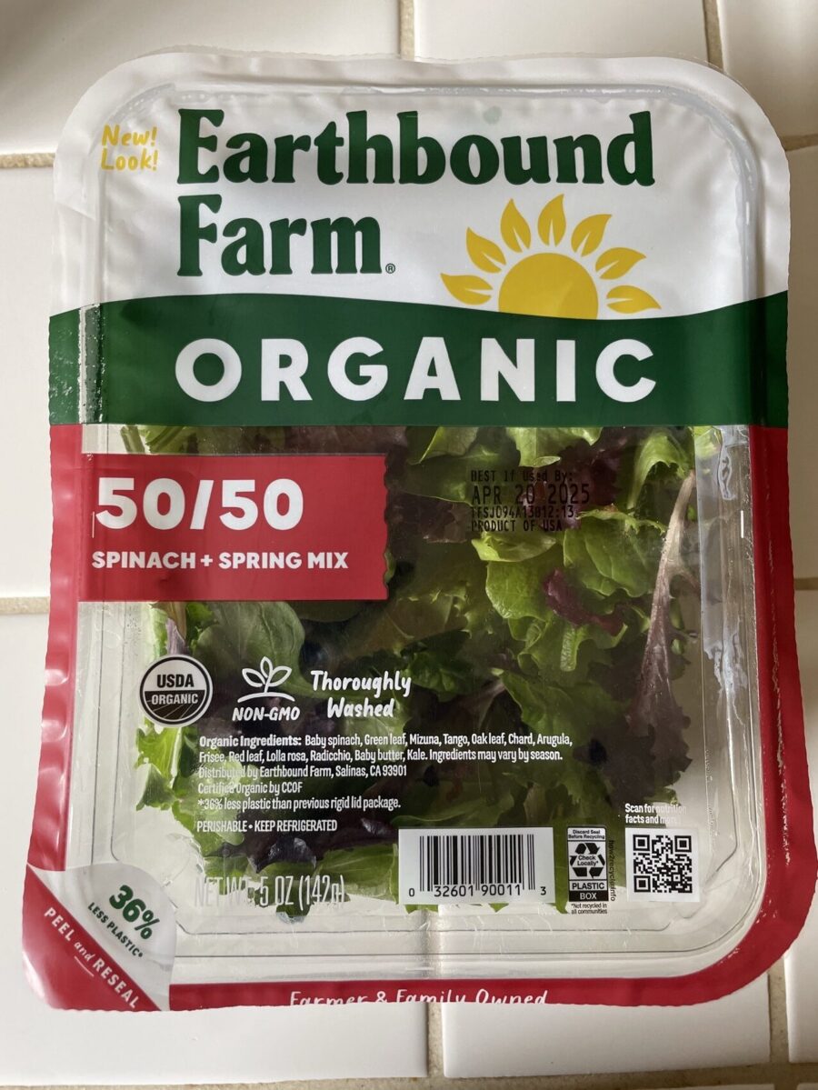 Earthbound Farm Baby Spinach Fresh 10 oz — Front view