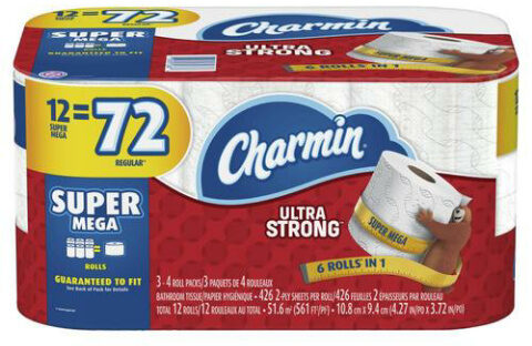 Charmin Bath Tissue Ultra Strong 12 Mega Rolls — front of pack
