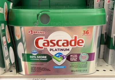 Cascade Dishwasher Pods Free & Clear 36-Count — front of pack