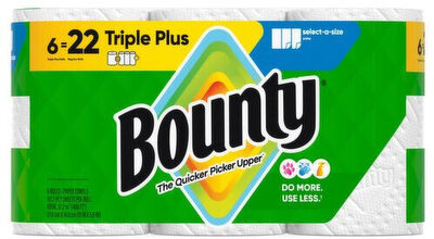 Bounty Paper Towels Select-A-Size 12 Rolls — front of pack